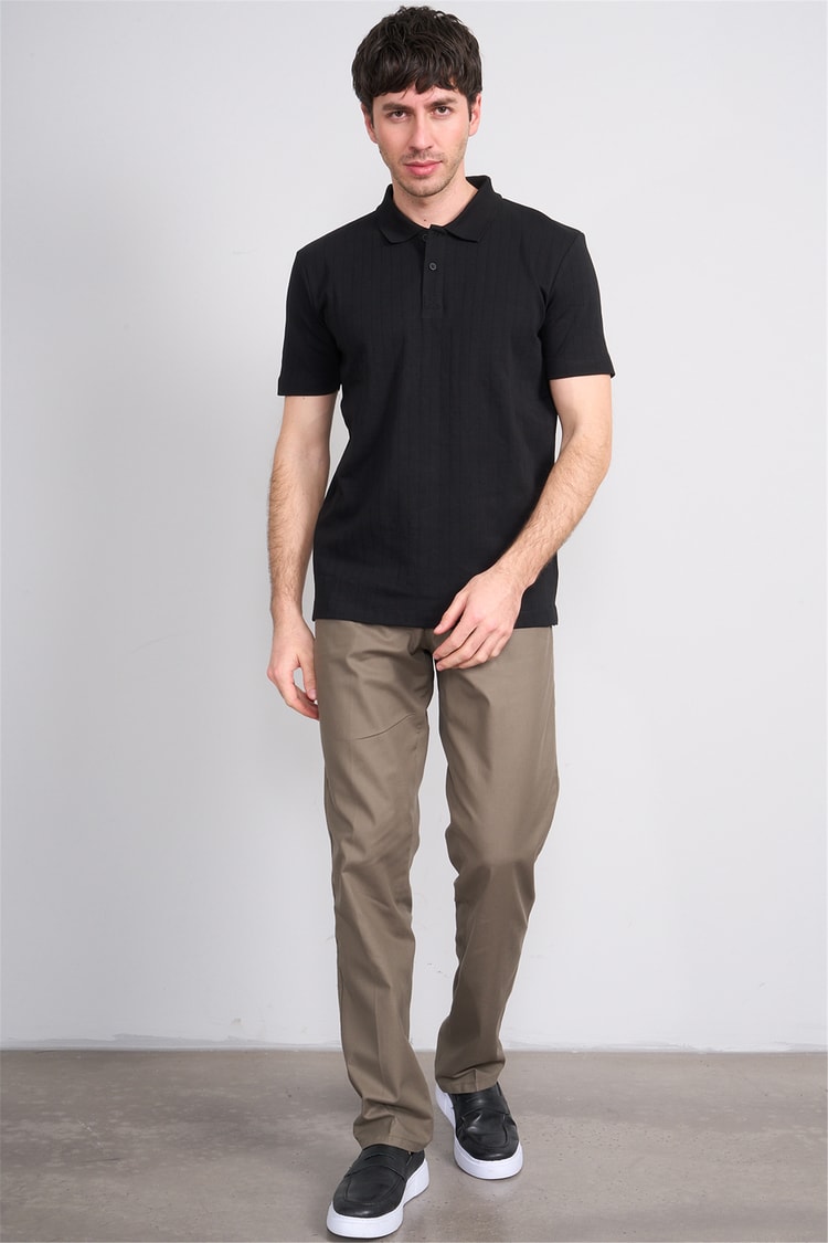 Mareteks 2651 Js Sıyah Erkek Polo Yaka 40/1 Ib T-Shırt