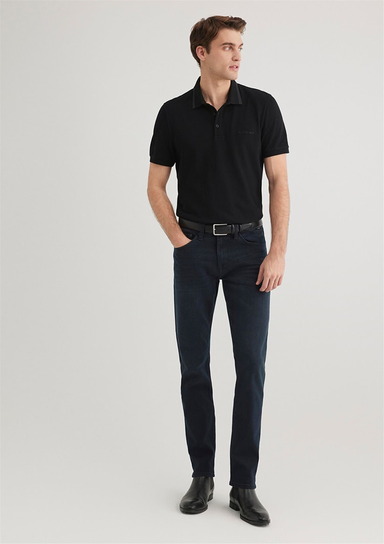 Mavi 0042227245 Jake Koyu Foggy Mavi Jet Siyah Erkek Pantolon