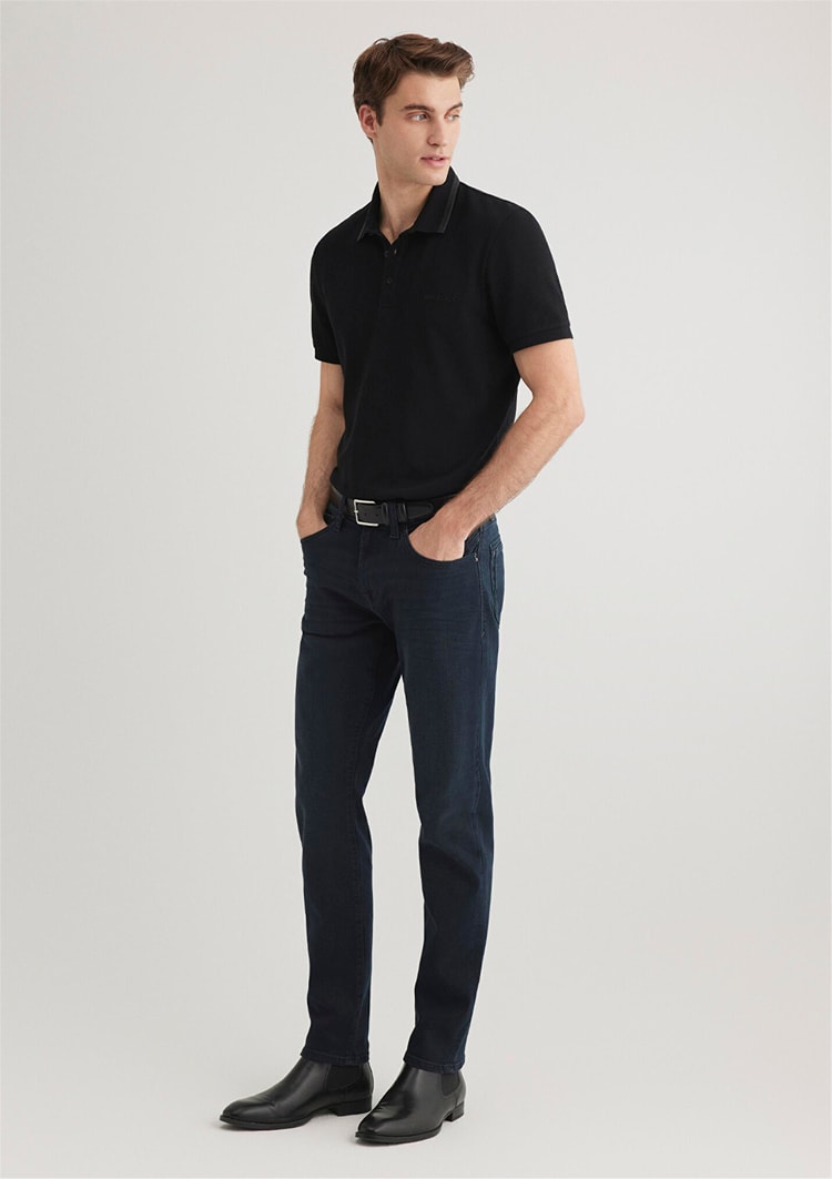 Mavi 0042227245 Jake Koyu Foggy Mavi Jet Siyah Erkek Pantolon