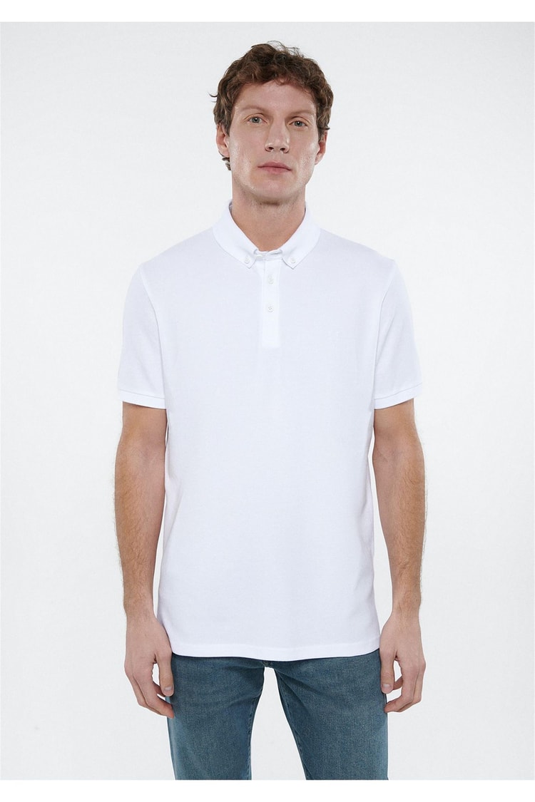 Mavi 063247-27879 Polo Beyaz Erkek T-Shirt