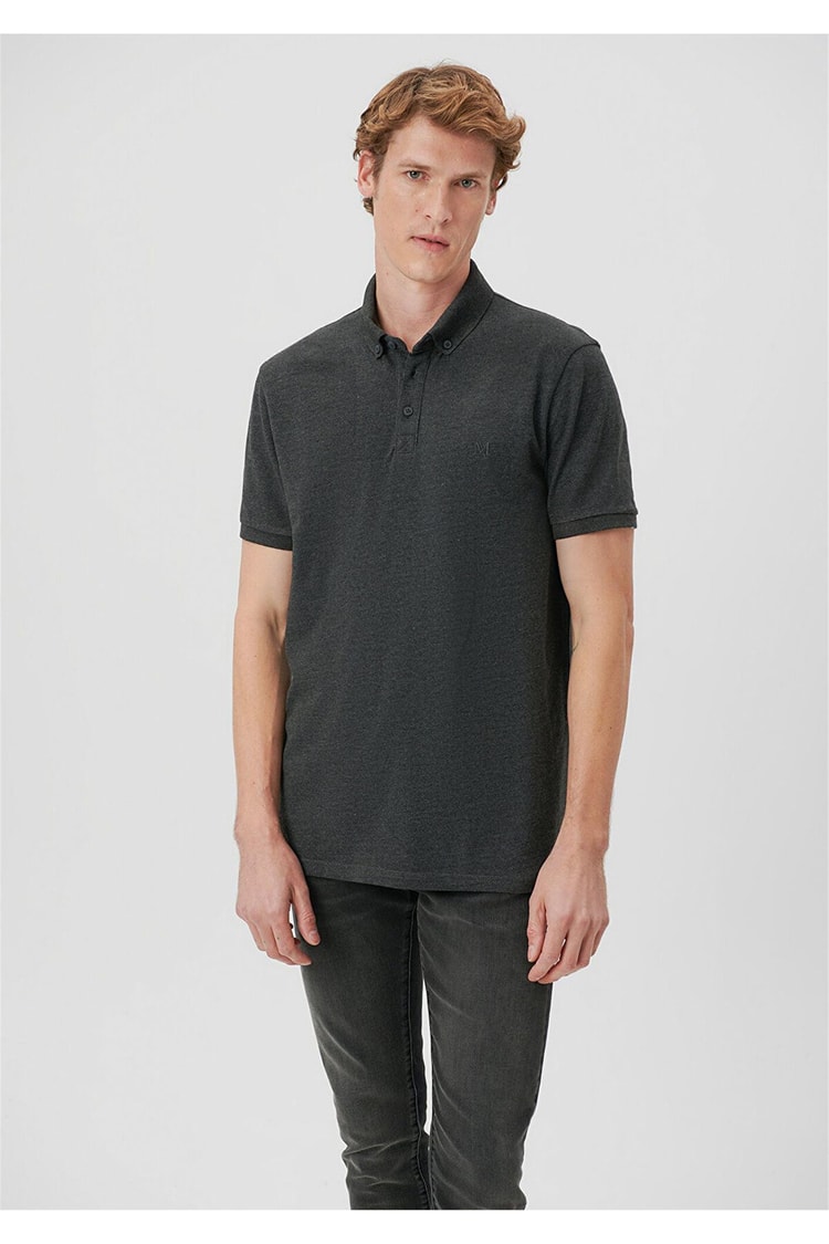 Mavi 063247-28392 Polo Koyu Gri Melanj Erkek T-Shirt