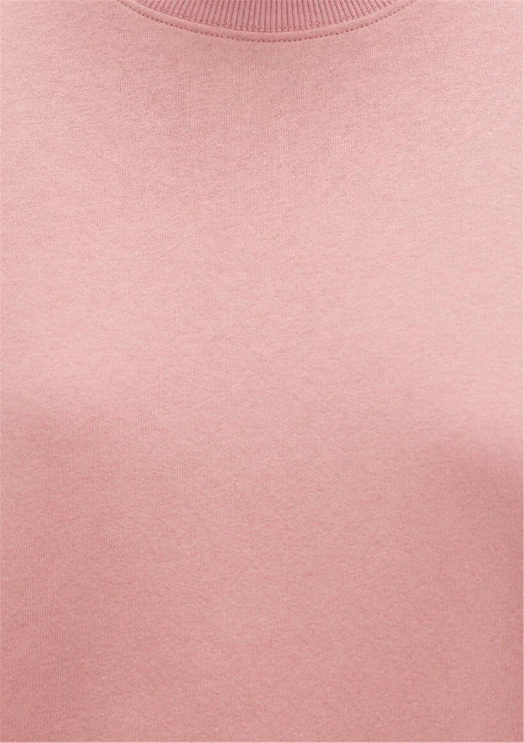 Mavı K26 M1610198-91003 Rose Elegance Kadın Bısıklet Yaka Oversıze Basıc Sweatshırt