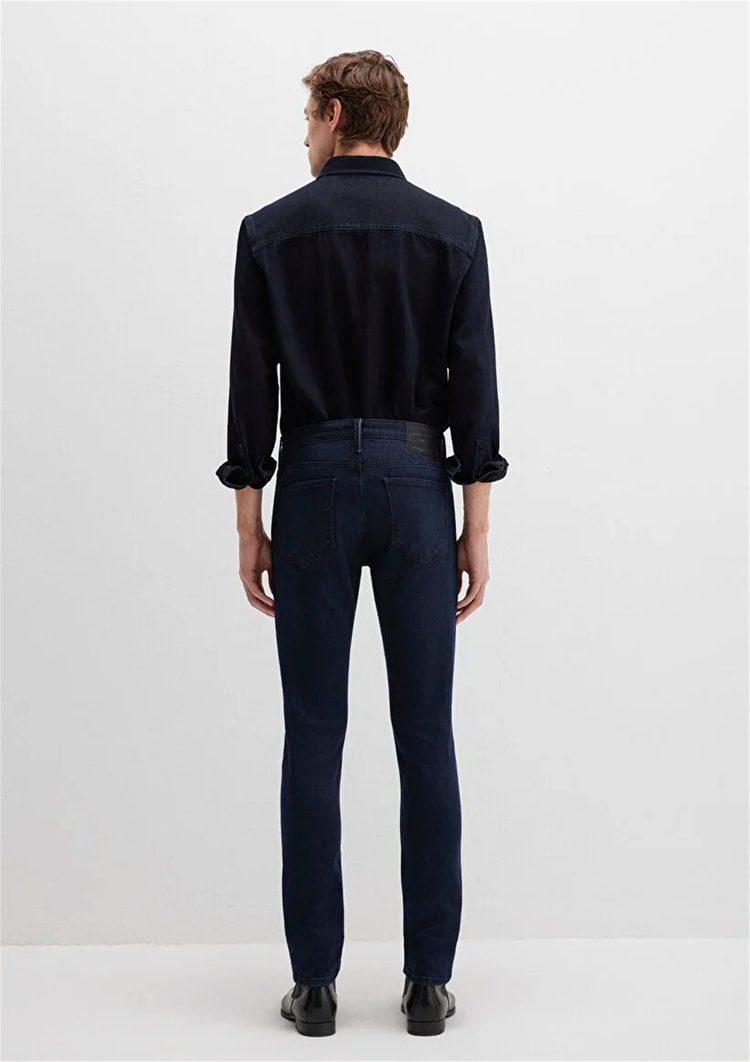 Mavı M001070-91239 Kvnc Dark Mıdnıght Mavı Black Erkek Skınny Denım Pantolon