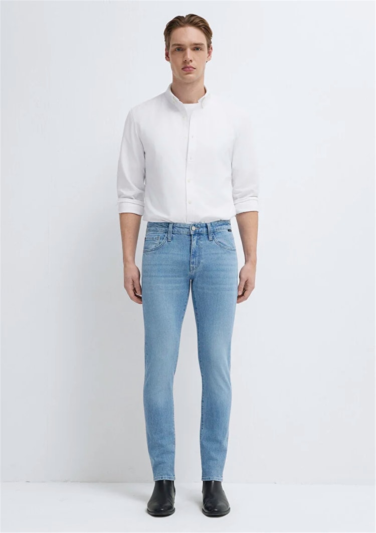 Mavı M001070-A2957 Kvnc Lt Blue Mavı Black Erkek Skınny Denım Pantolon