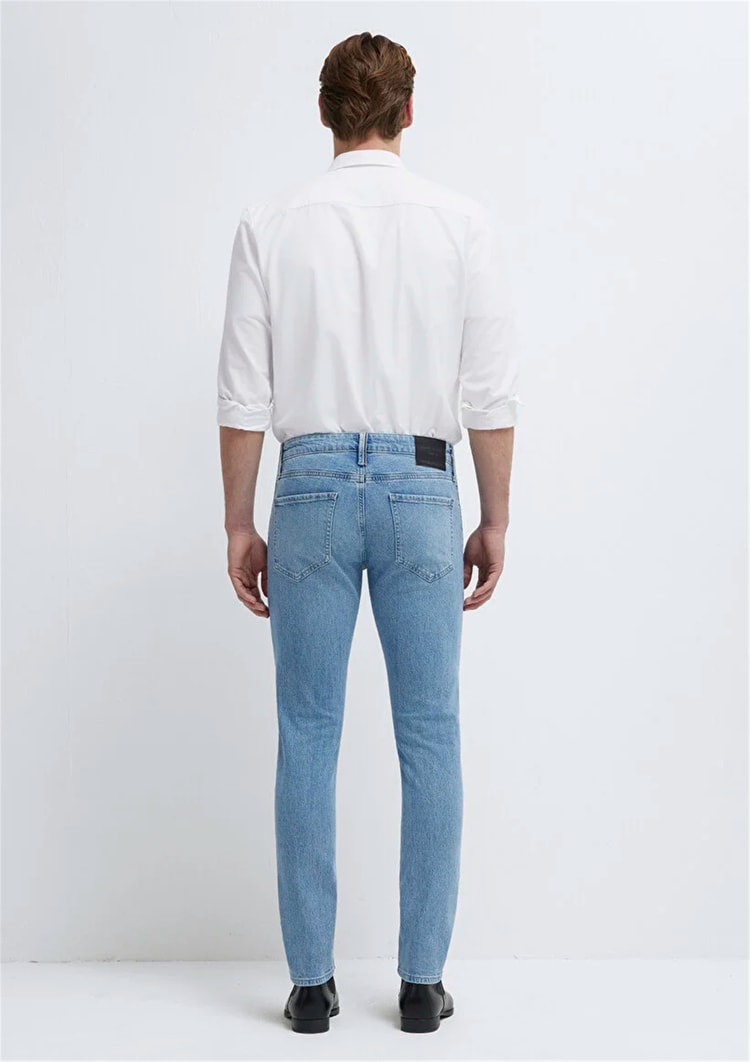 Mavı M001070-A2957 Kvnc Lt Blue Mavı Black Erkek Skınny Denım Pantolon