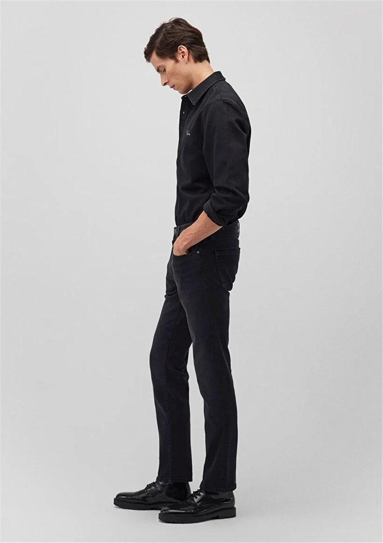 Mavı M0035187861 Marcus Deep Smoke Mavı Black Erkek Slım Straıght Denım Pantolon
