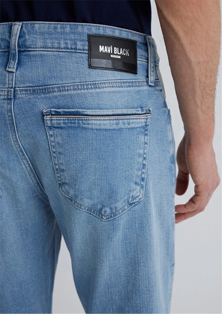Mavı M0035189346 Marcus Mıd Sky Mavı Black Erkek Slım Denım Pantolon