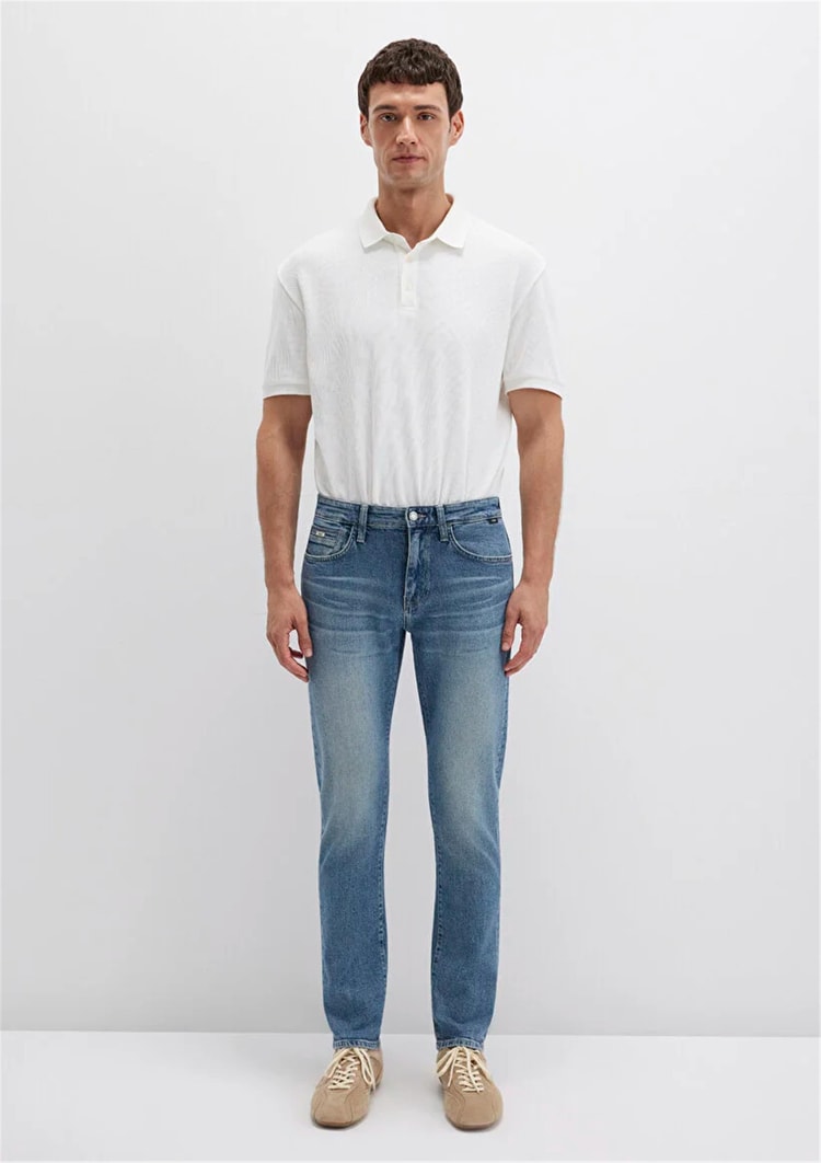 Mavı M0035190654 Marcus Vıntage Premıum Blue Erkek Slım Straıght Denım Pantolon