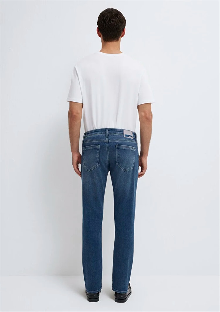 Mavı M00351A1727 Marcus Authentıc Premıum Blue Erkek Slım Straıght Denım Pantolon