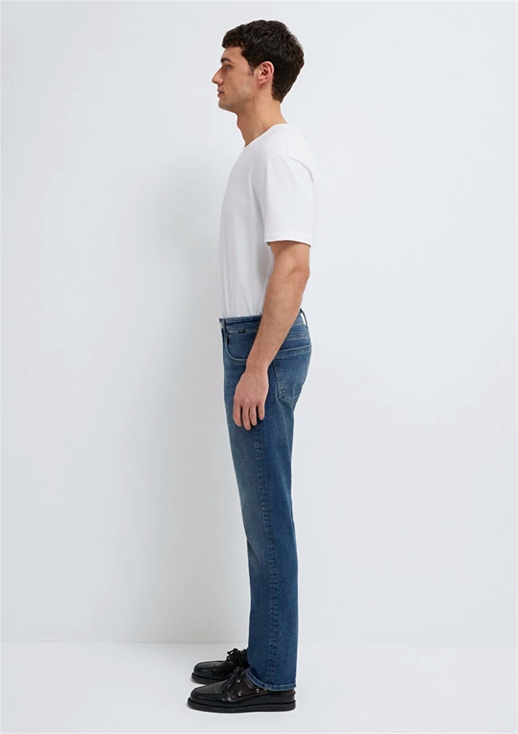 Mavı M00351A1727 Marcus Authentıc Premıum Blue Erkek Slım Straıght Denım Pantolon
