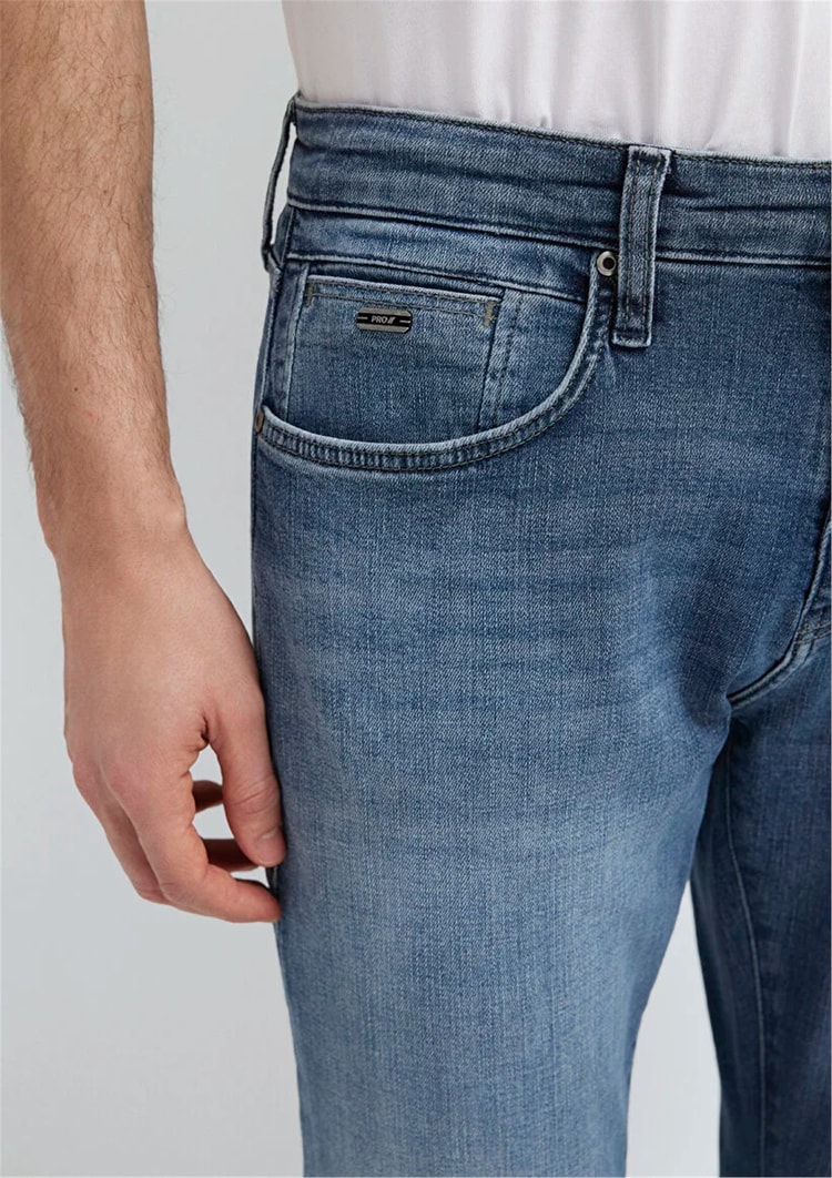 Mavı M00351A1734 Marcus Smokey Blue Mavı Pro Erkek Slım Straıght Denım Pantolon