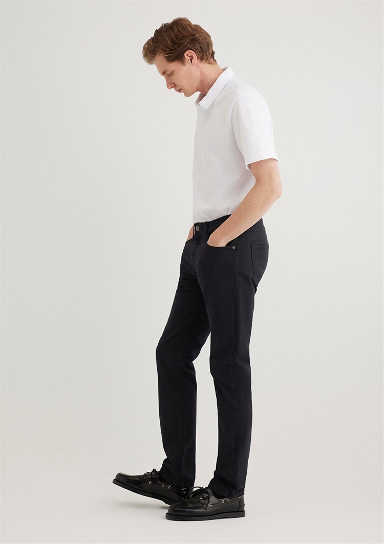 Mavı M0042288052 Dark Navy Mavı Black Erkek Skınny Renklı Denım Pantolon