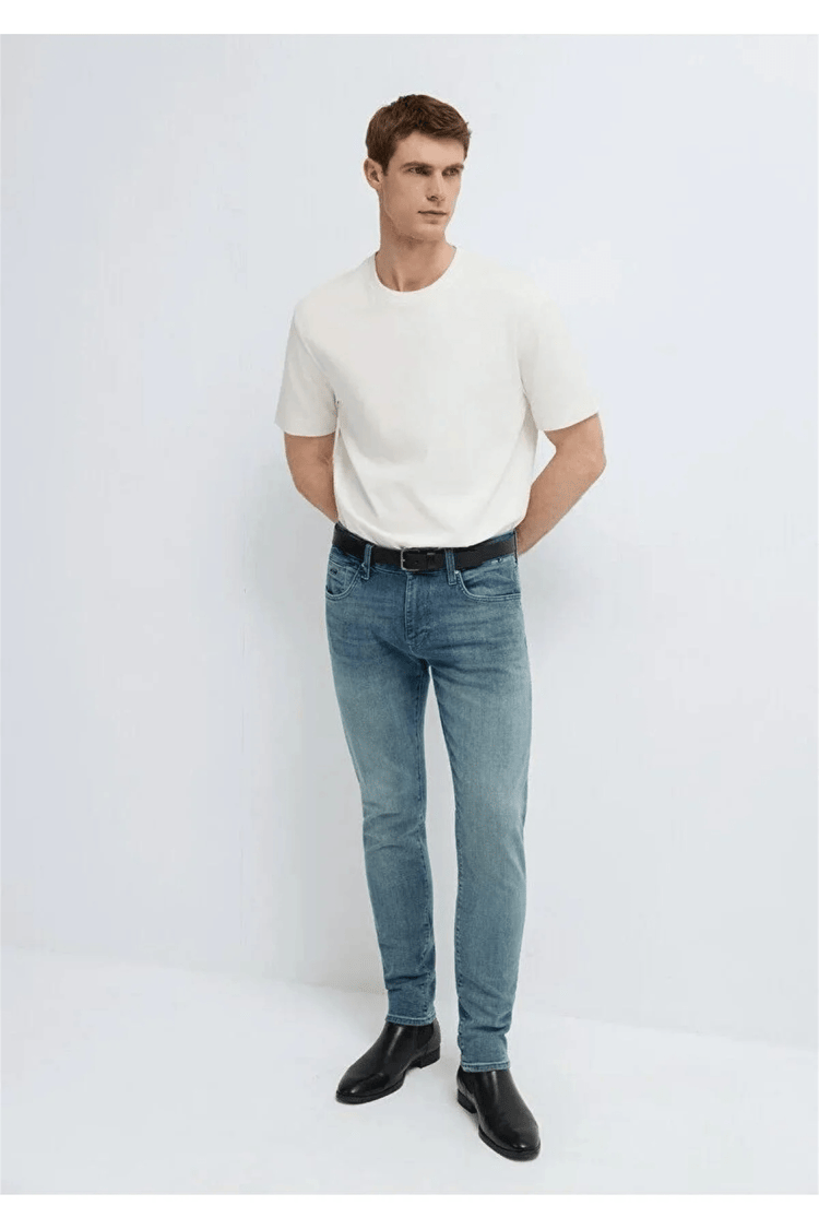 Mavı M00424A1733 James Foggy Lt Indıgo Mavı Pro Erkek Skınny Denım Pantolon