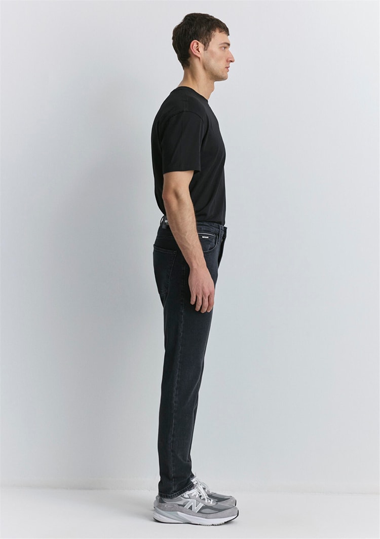 Mavı M0081089340 Mılan Iron Grey Mavı Black Erkek Tapered Denım Pantolon