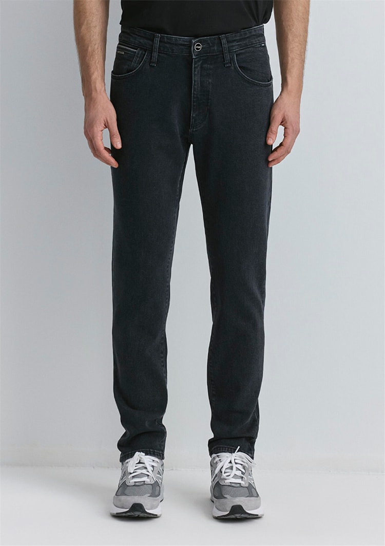 Mavı M0081089340 Mılan Iron Grey Mavı Black Erkek Tapered Denım Pantolon