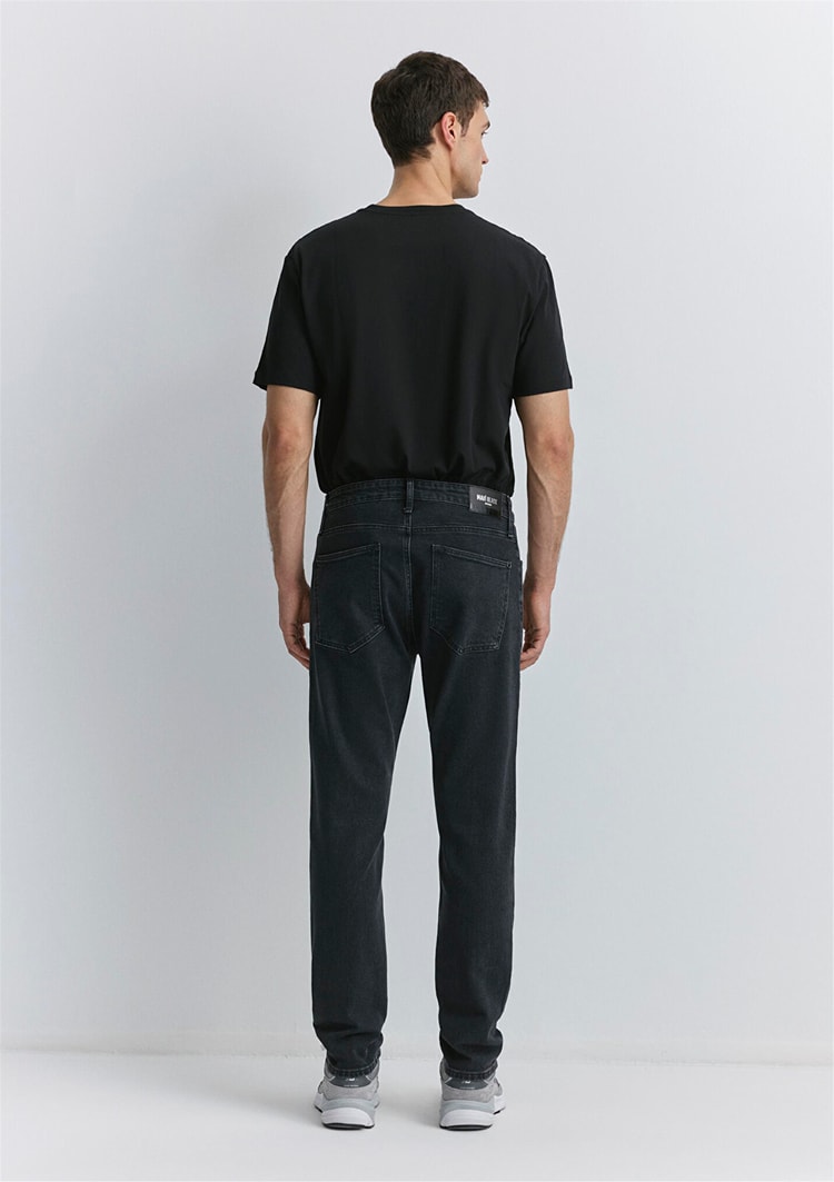 Mavı M0081089340 Mılan Iron Grey Mavı Black Erkek Tapered Denım Pantolon
