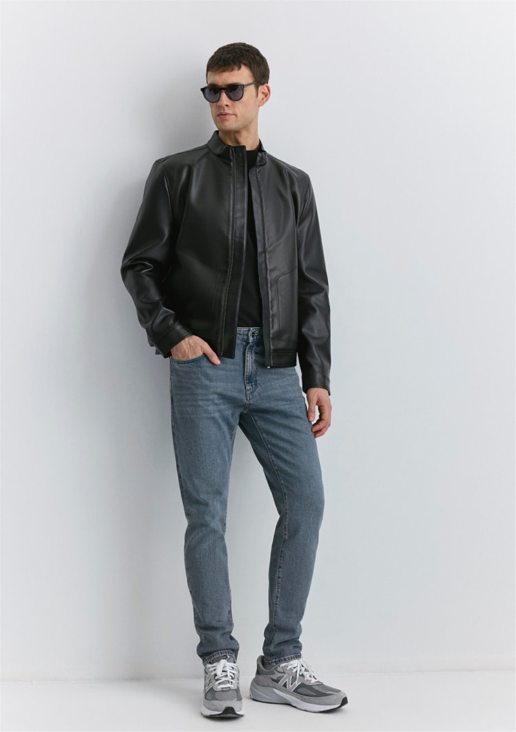 Mavı M0081089341 Mılan Dusty Space Blue Mavı Black Erkek Tapered Denım Pantolon