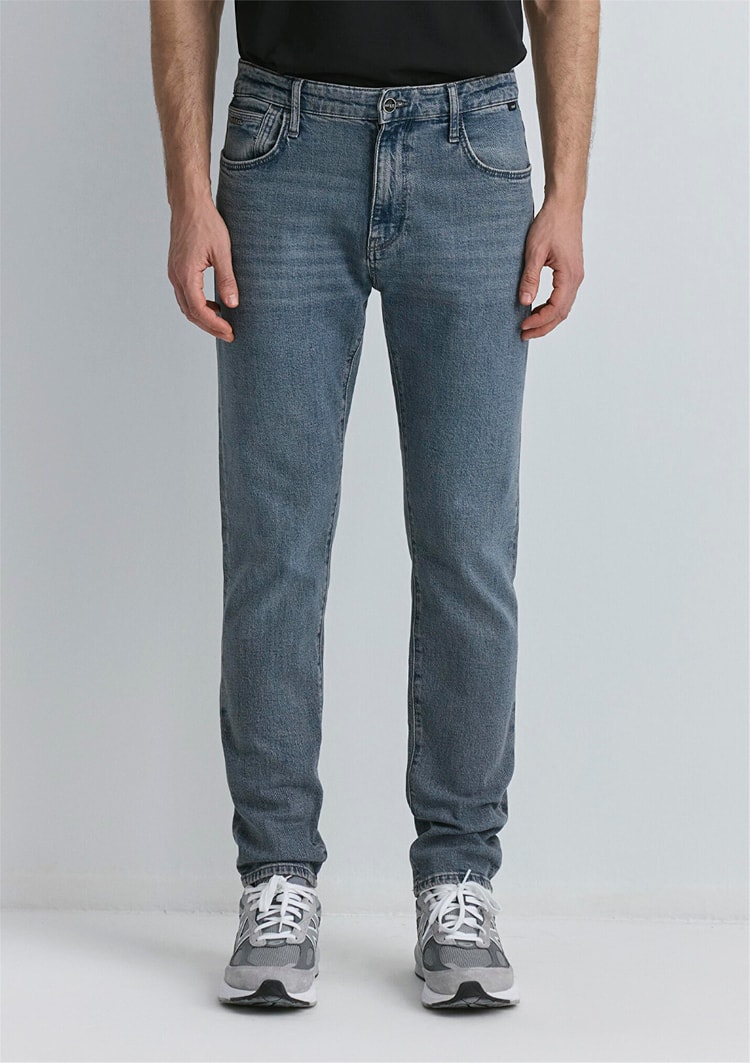 Mavı M0081089341 Mılan Dusty Space Blue Mavı Black Erkek Tapered Denım Pantolon