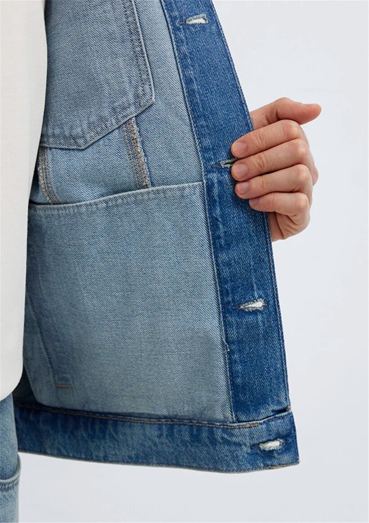 Mavı M0110001-A2096 Ryan Dusty Lt Blue Denım Erkek Oversıze Denım Ceket