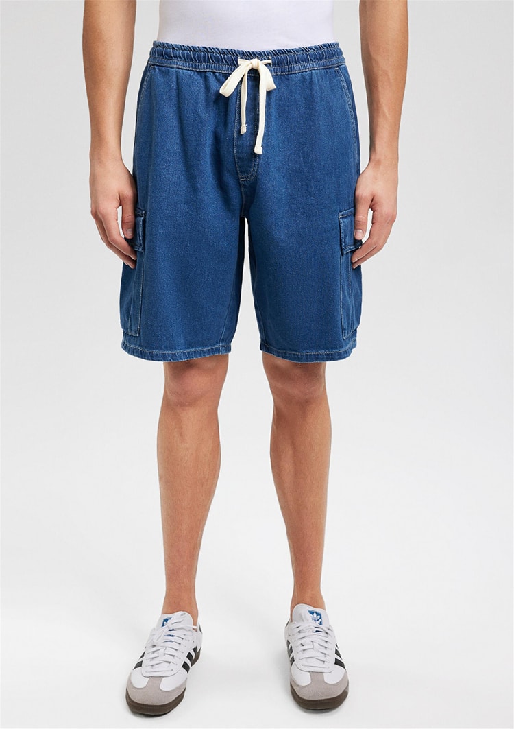 Mavi M0410680-87149 Bremen Agean Blue Street Denim Erkek Loose Denim Şort