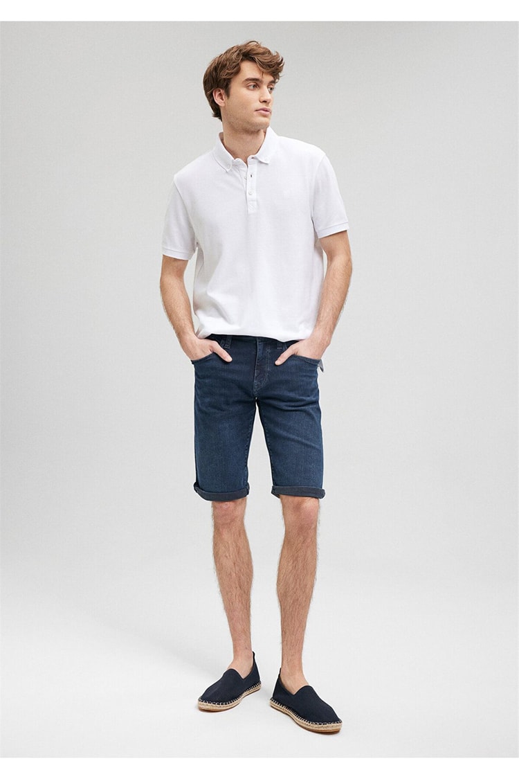 Mavi M0416087141 Nicholas Foggy İndigo Mavi Premıum Erkek Regular Straight Denim Şort