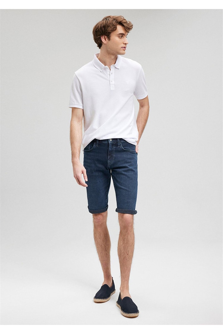 Mavi M0416087141 Nicholas Foggy İndigo Mavi Premıum Erkek Regular Straight Denim Şort