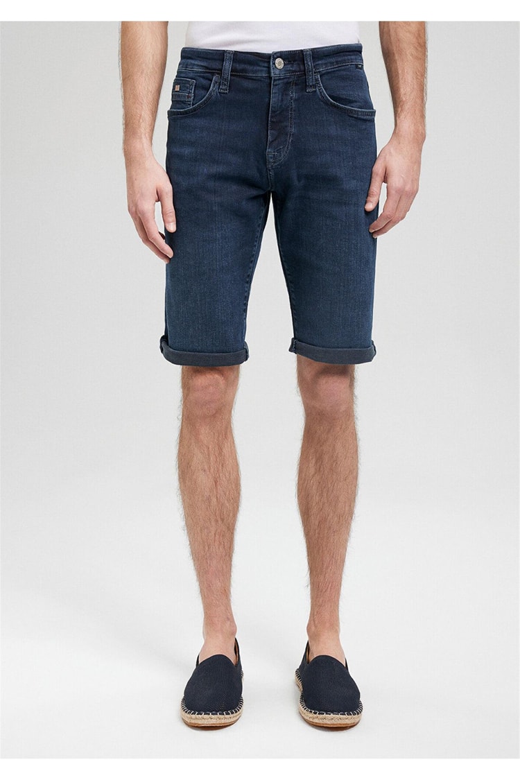 Mavi M0416087141 Nicholas Foggy İndigo Mavi Premıum Erkek Regular Straight Denim Şort
