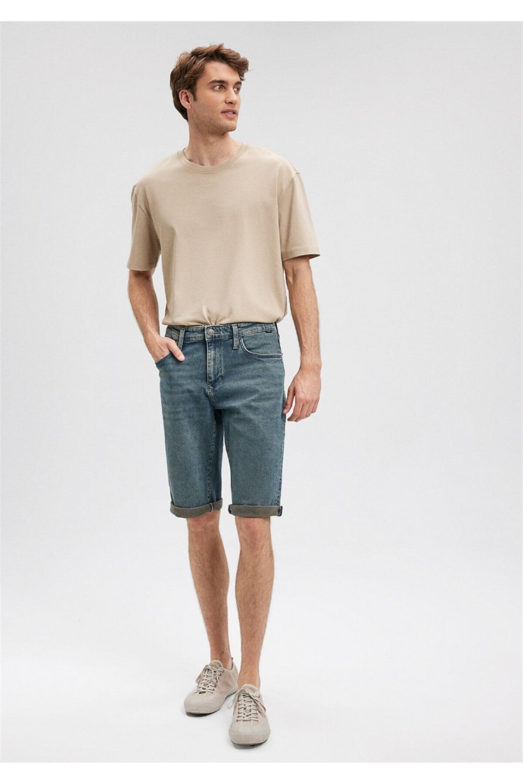 Mavi M0416087152 Nicholas Foggy Shaded Mavi Black Erkek Regular Straight Denim Şort