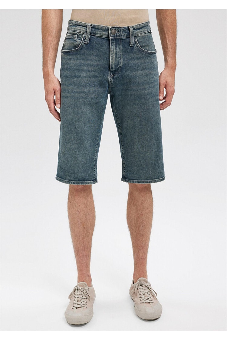 Mavi M0416087152 Nicholas Foggy Shaded Mavi Black Erkek Regular Straight Denim Şort