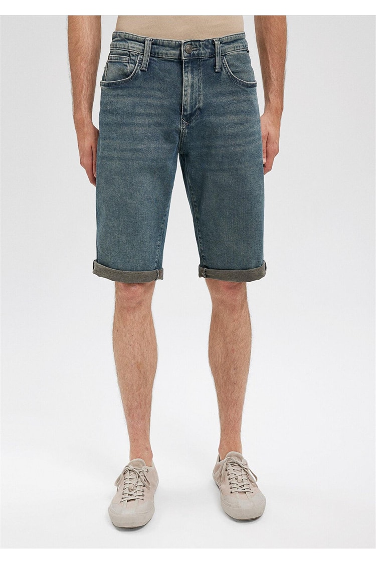 Mavi M0416087152 Nicholas Foggy Shaded Mavi Black Erkek Regular Straight Denim Şort