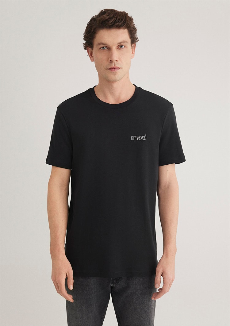 Mavi M0610360-900 Siyah Erkek Slim Basic T-Shirt