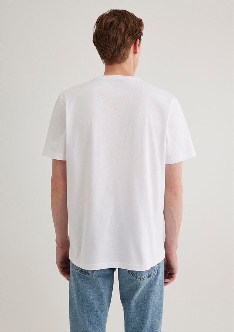 Mavi M0611714-620 Beyaz Erkek Regular Mavi Logo T-Shirt