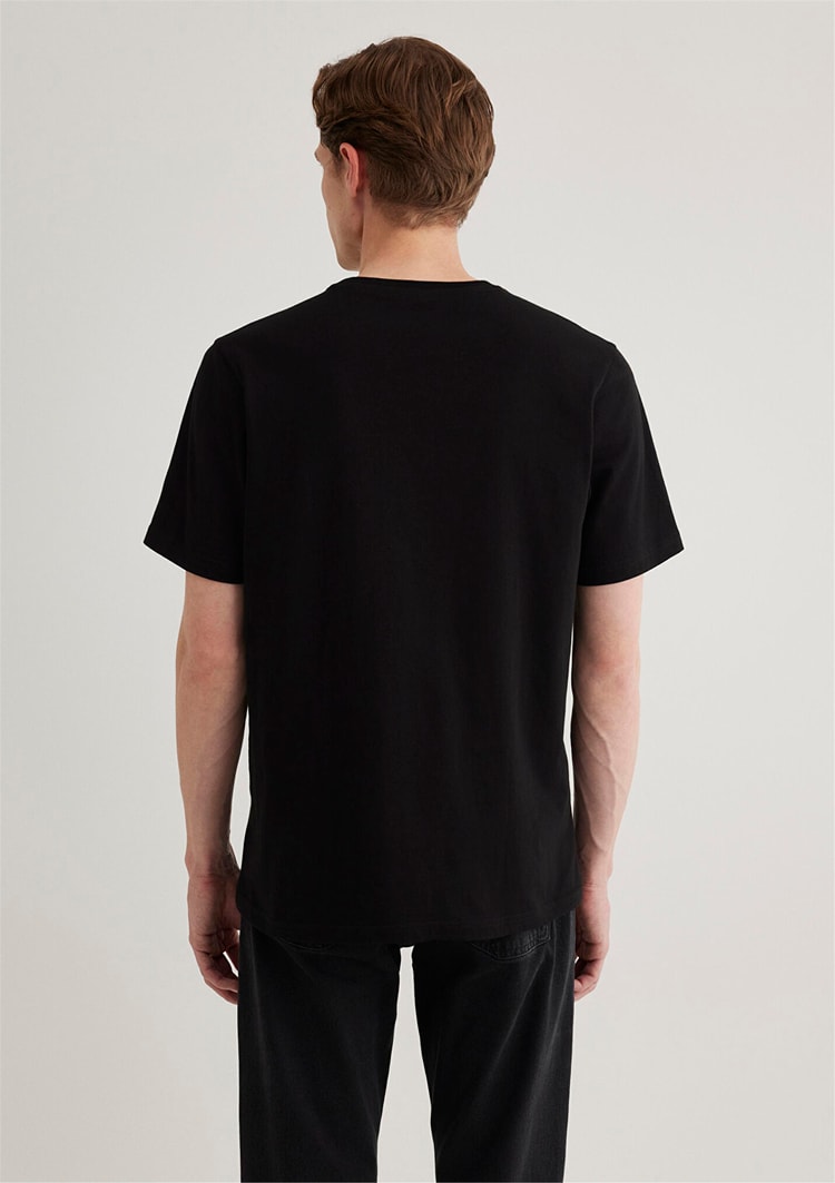 Mavi M0611714-900 Siyah Erkek Regular Mavi Logo T-Shirt
