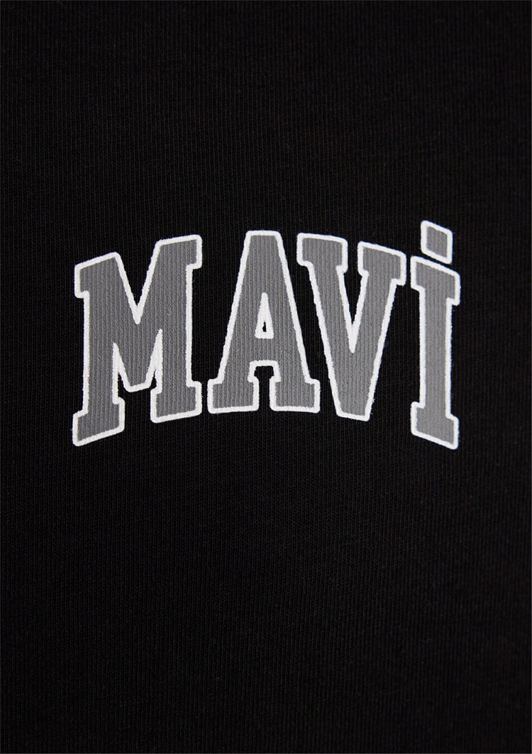 Mavi M0611714-900 Siyah Erkek Regular Mavi Logo T-Shirt