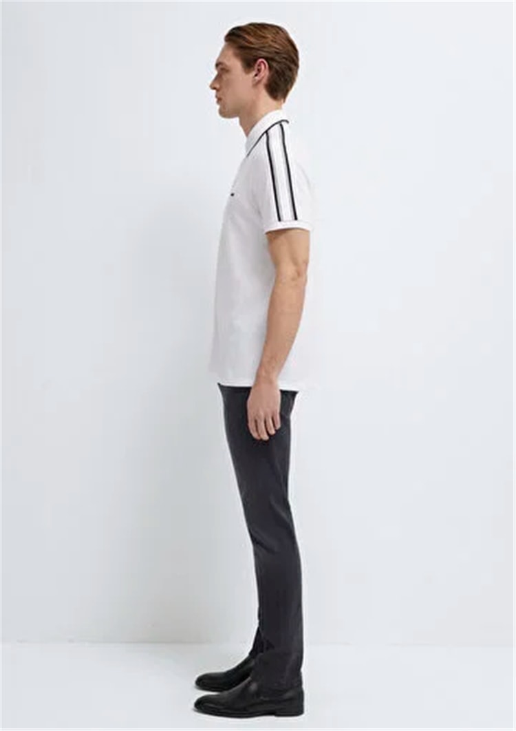 Mavı M0611838-620 Beyaz Erkek Regular Modellı Polo Yaka T-Shırt