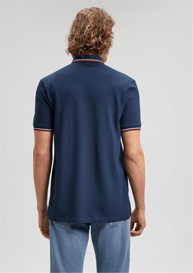 Mavı M0611938-82318 Koyu Lacıvert Erkek Regular Polo Yaka T-Shırt