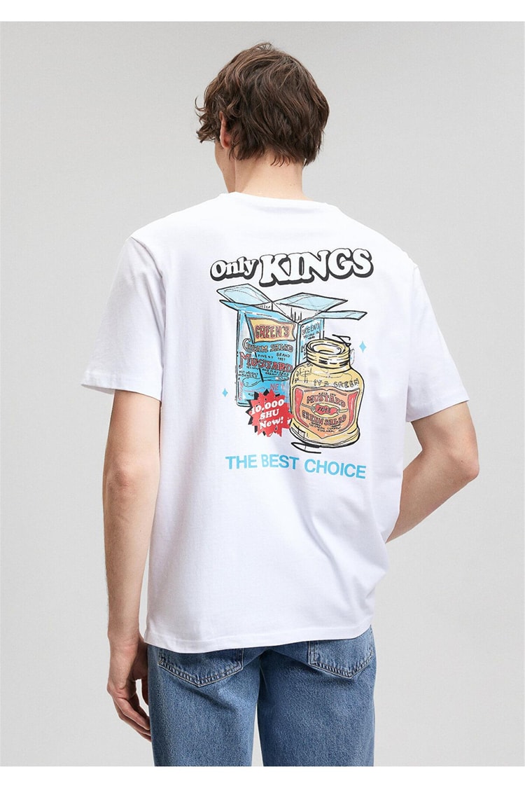 Mavi M0612073-620 Beyaz Erkek Loose The Beşt Choıce T-Shirt