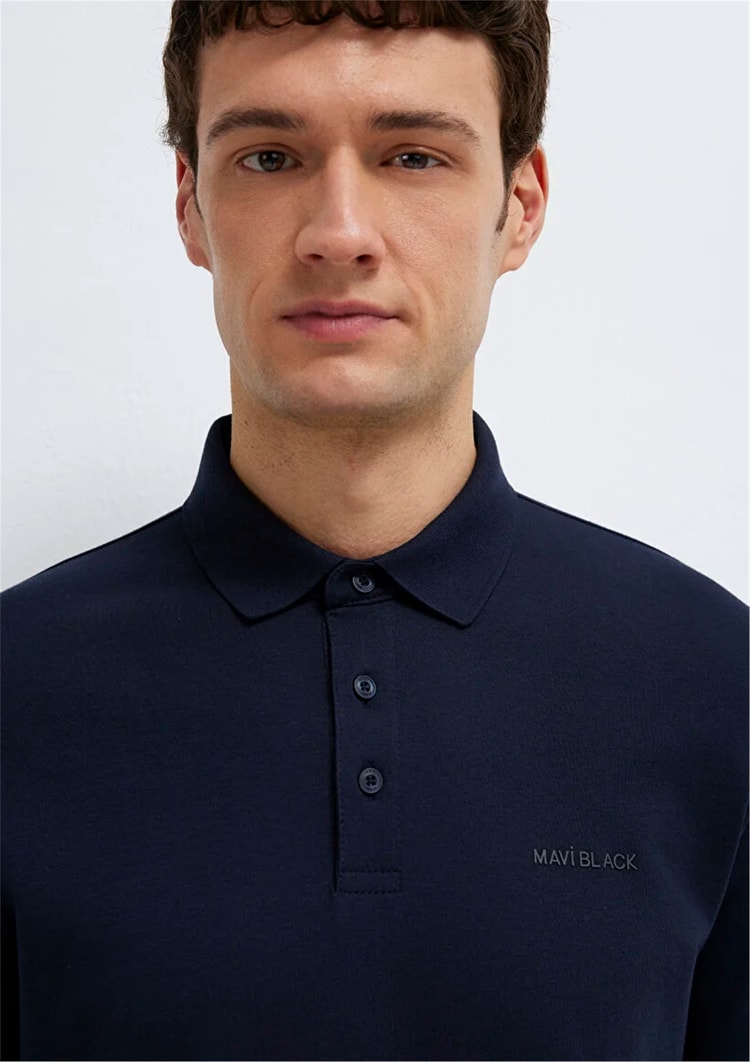 Mavı M0612520-86623 Sky Captaın Erkek Regular Modellı Polo Yaka T-Shırt