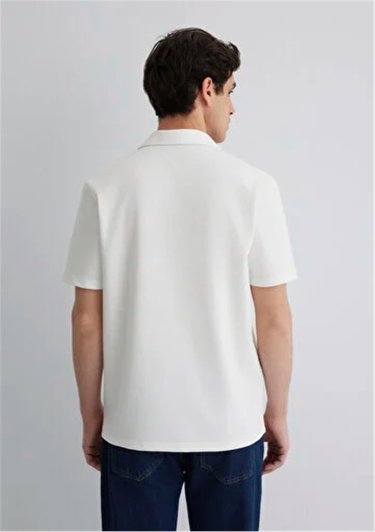 Mavı M0612618-70057 Kırık Beyaz Erkek Regular Polo T-Shırt