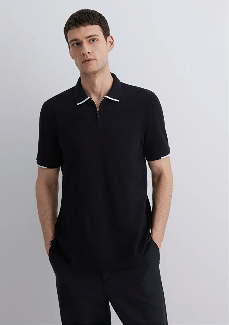 Mavı M0612654-900 Sıyah Erkek Regular Polo T-Shırt