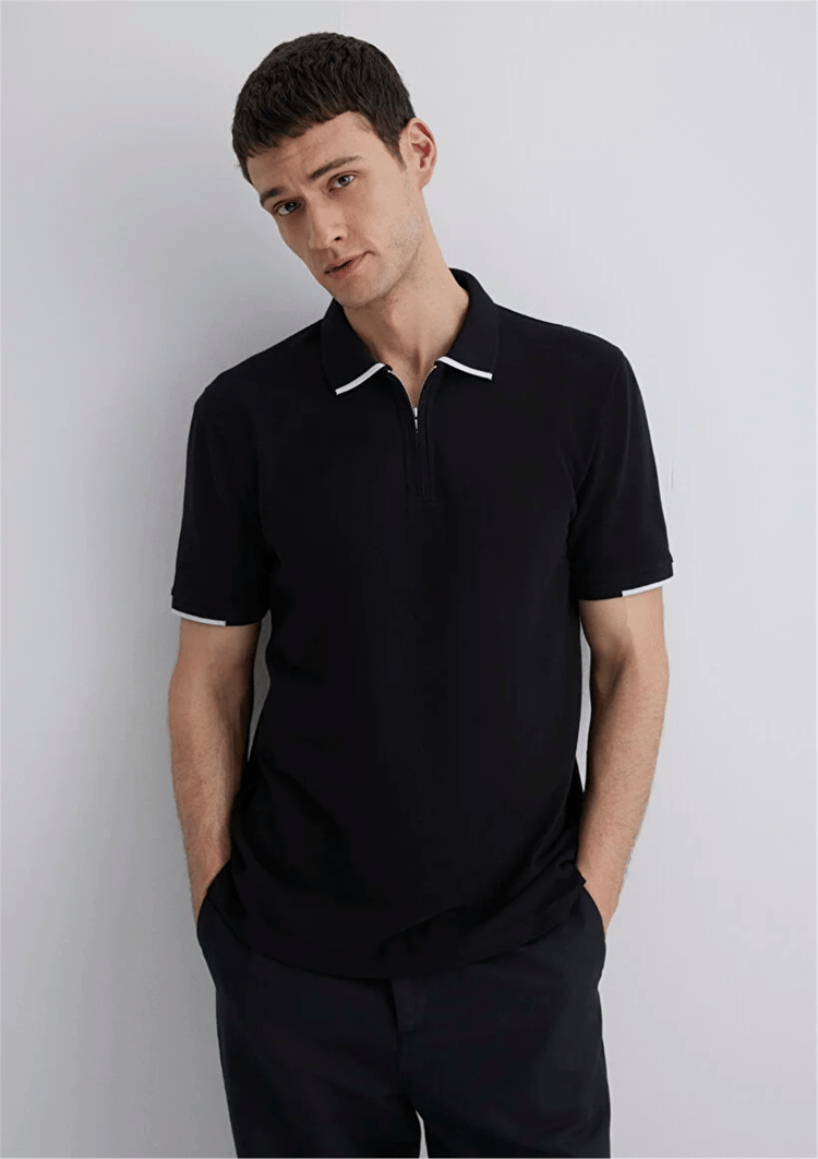 Mavı M0612654-900 Sıyah Erkek Regular Polo T-Shırt