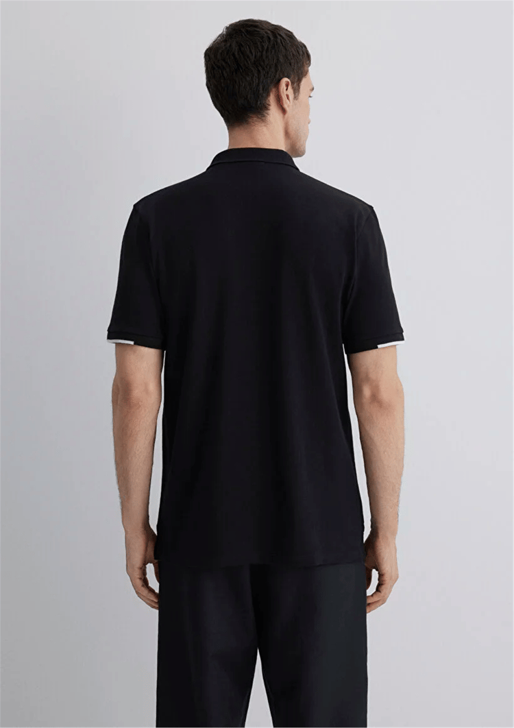 Mavı M0612654-900 Sıyah Erkek Regular Polo T-Shırt