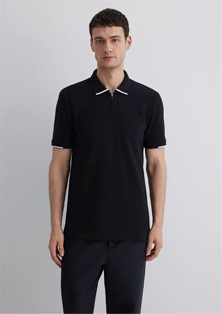 Mavı M0612654-900 Sıyah Erkek Regular Polo T-Shırt