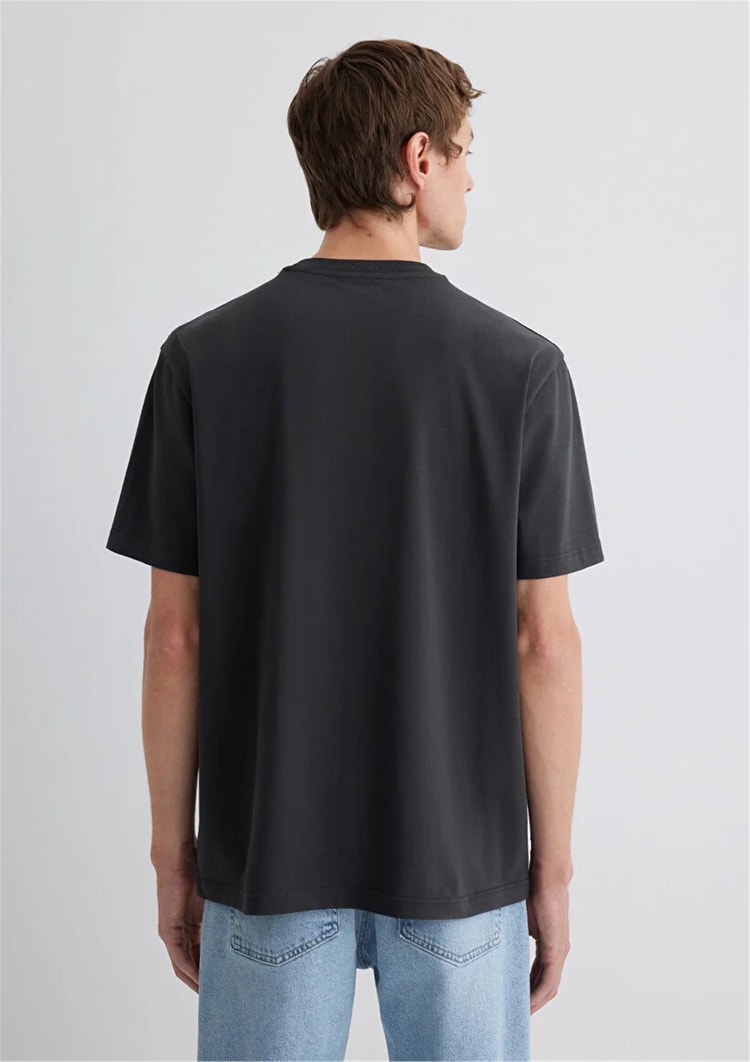 Mavı M0612733-70092 Pırate Black Erkek Oversıze Mavı Jeans Baskılı T-Shırt