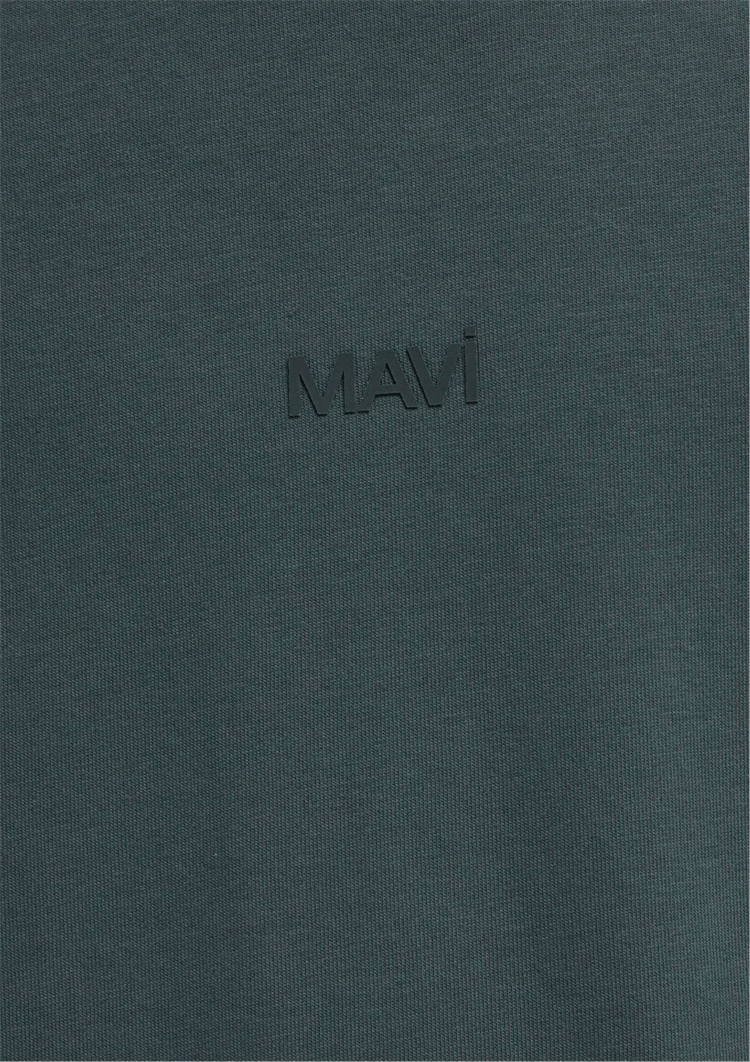 Mavı M0613093-71598 Yosun Yesılı Erkek Oversıze Mavı Baskılı T-Shırt