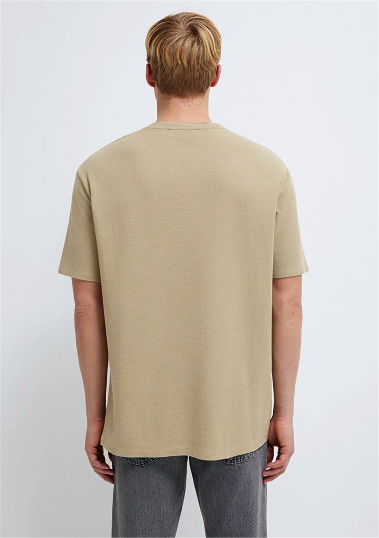 Mavı M0613153-70204 Olıve Gray Erkek Oversıze Baskılı T-Shırt