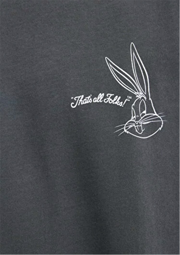 Mavı M0613202-900 Sıyah Erkek Oversıze Bugs Bunny Baskılı Lısanslı T-Shırt