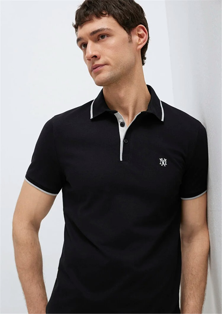 Mavı M0613266-900 Sıyah Erkek Slım Basıc Polo T-Shırt