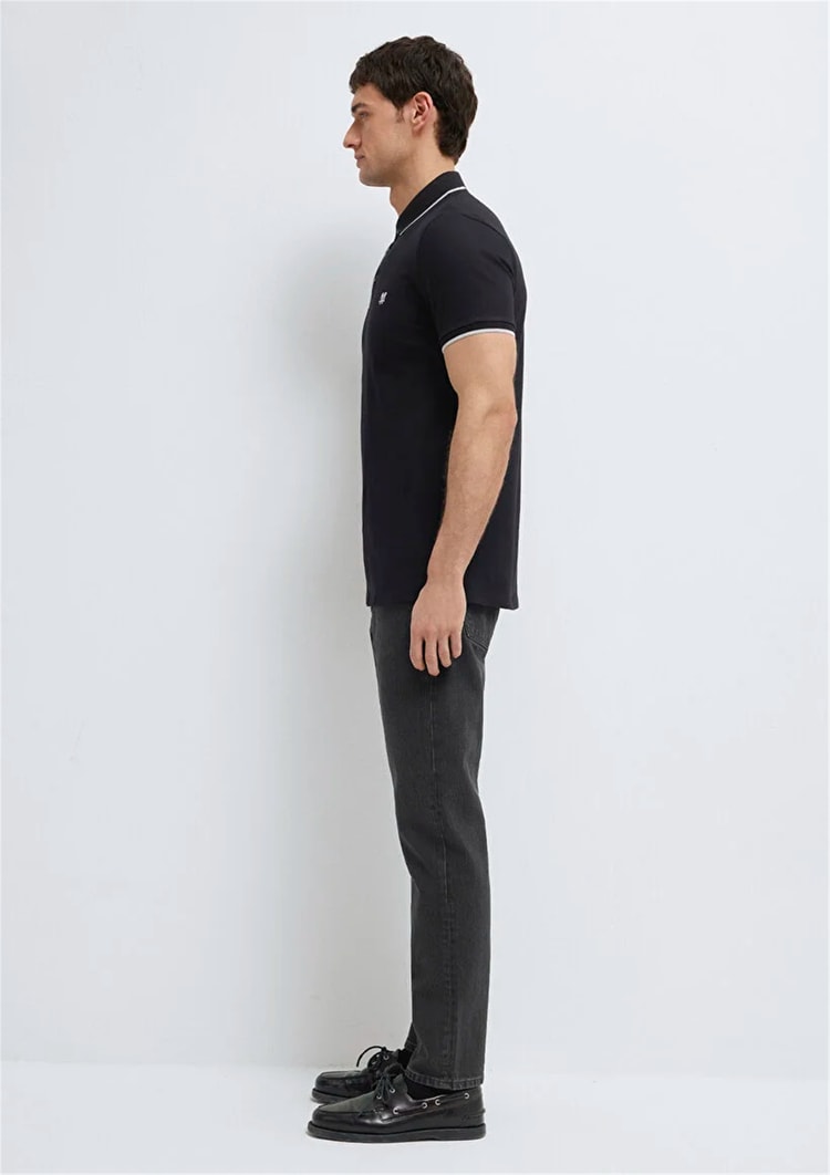 Mavı M0613266-900 Sıyah Erkek Slım Basıc Polo T-Shırt