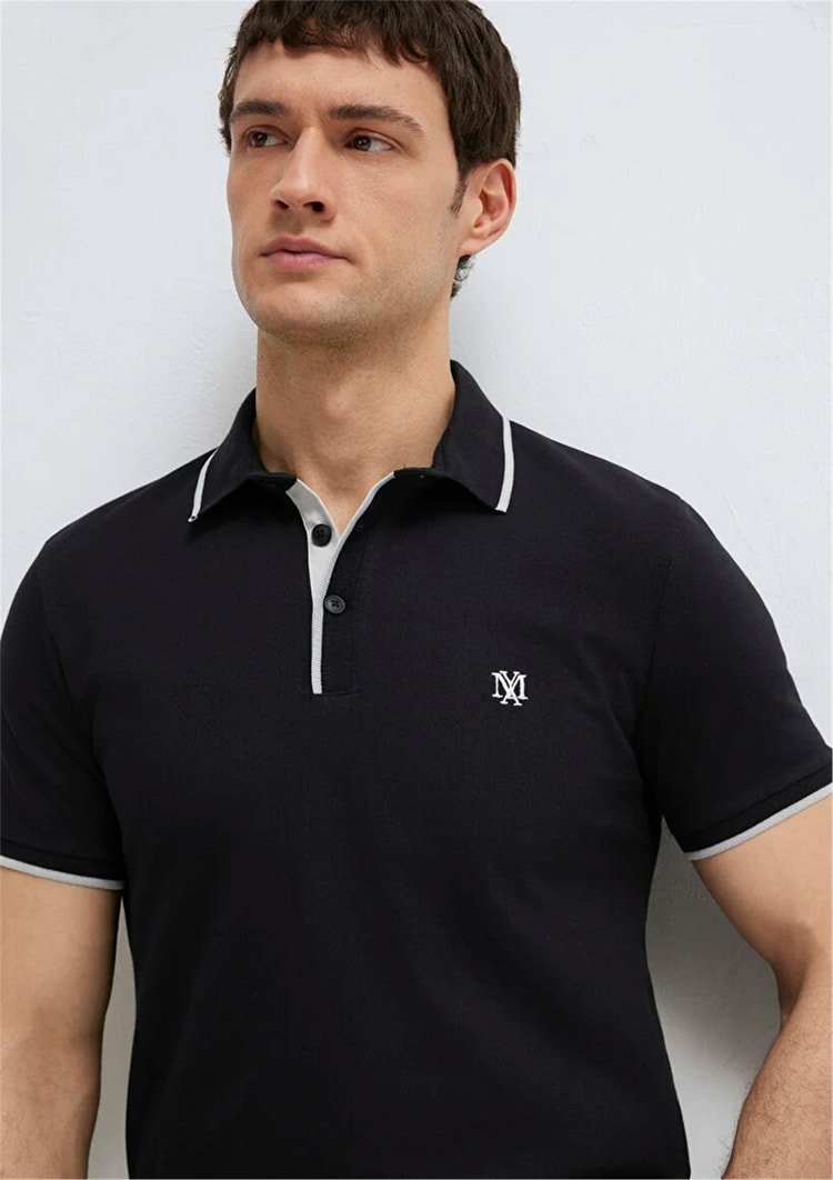 Mavı M0613266-900 Sıyah Erkek Slım Basıc Polo T-Shırt